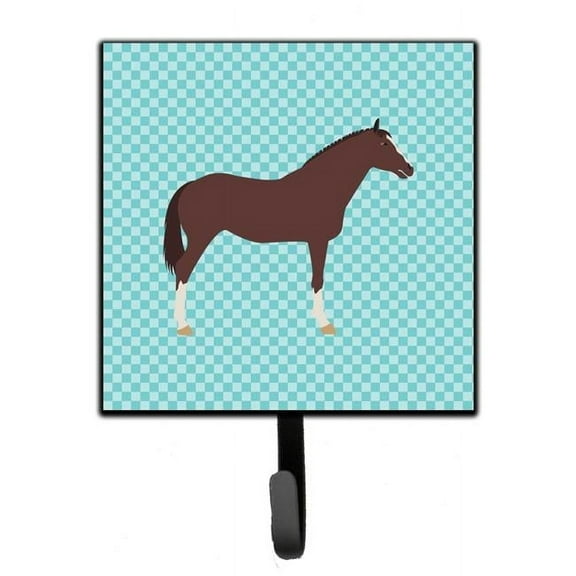 Carolines Treasures BB8087SH4 English Thoroughbred Horse Blue Check Leash or Key Holder