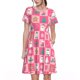 thumbnail image 1 of Balery Pink Christmas Cheer Vestidos sueltos de manga corta para mujer, vestidos de verano 2025, vestidos casuales de corte A con vuelo., 1 of 6