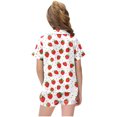 thumbnail image 4 of Nskgu Girls Pajamas Set Soft Satin Lightweight Silk Button-Down Top with Shorts 2 Piece PJS for Kids Gifts, 4 of 5