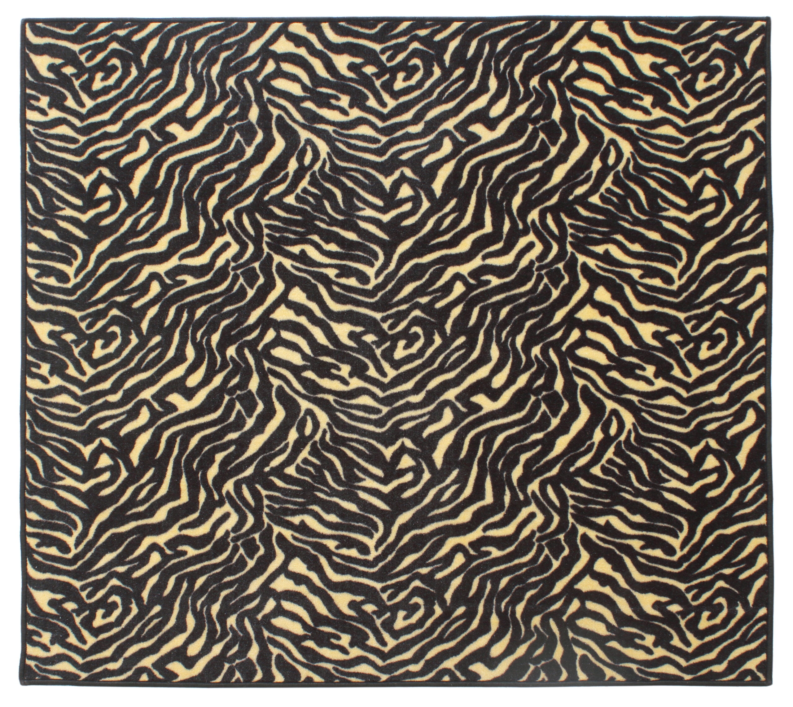 Furnish My Place Animal Print Rug - 2 ft. x 2 ft. Square, Zebra Grazer ...