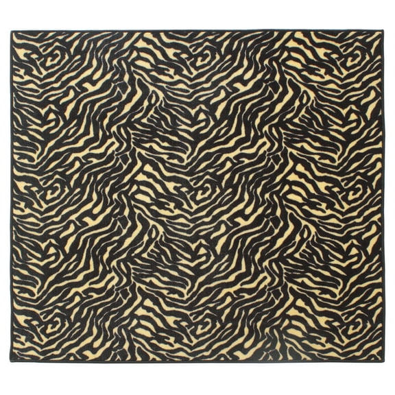 Furnish My Place Animal Print Rug - 2 ft. x 2 ft. Square, Zebra Grazer, Nylon Rug for Patio, Garden, Hallway, Living Room