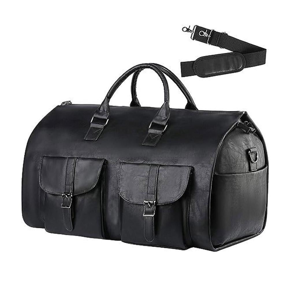 BLE Convertible Leather Garment Bag Carry on Travel Duffel Bag Waterproof Garment Bag for Men and Women 2 in 1 Hanging Suitcase and Suit Travel Bag Gifts for Business and Travel Z9G5 Walmart
