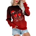 thumbnail image 3 of Gibobby Sudaderas de Navidad para mujer Sudadera de Navidad para mujer, divertido árbol de Navidad, camión, gráfico, cuello redondo, cómodo, ajuste holgado(Rojo,XG), 3 of 5