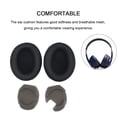 thumbnail image 3 of Almohadillas para auriculares, almohadillas para los oídos, cojín profesional de cuero, funda de esponja, piezas de reparación, repuesto para auriculares WH-1000XM4, color marrón, 3 of 4
