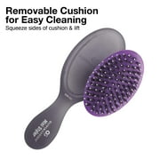 Olivia Garden OG Brush Styler, To Smooth and add Shine, All hair Types, pocket-size, perfect for travel, removable cushion, scalp hugging shape massages the scalp, for women, men and children, Black
