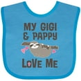 thumbnail image 3 of Inktastic My Gigi and Pappy Love Me Girls Baby Bib, 3 of 4