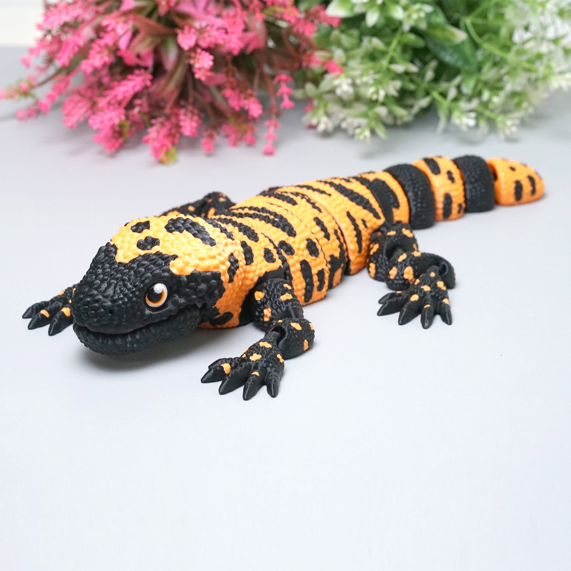 3D Printed lizard,Flexible Joint Animal lacertid Figurines,Realistic Eyes, Home Office Decor,Fidget Toy for Adults Teens Boy Festival Gifts