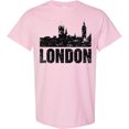 thumbnail image 3 of Inktastic London England City Skyline with Grunge T-Shirt, 3 of 5