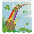 thumbnail image 3 of Ambesonne Cartoon Shower Curtain, Shamrock, 69"Wx75"L, Multicolor, 3 of 3