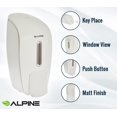 thumbnail image 5 of Dispensador De Jabón Líquido Y Desinfectante De Manos Alpine Industries, Montaje En Superficie, Capacidad De 800 Ml (Blanco), 5 of 5