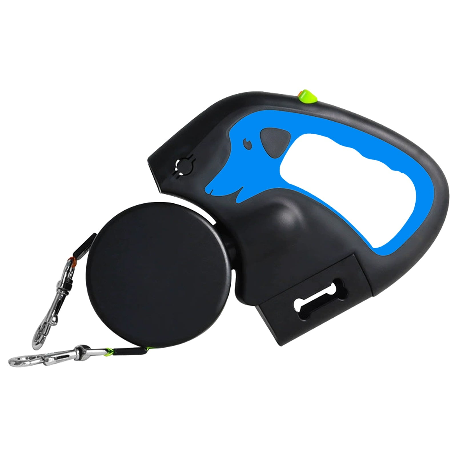Dog Leash Retractable Double Dog Leash with Flashlight & Bag Holder 360° Tangle Free Retractable Dog Leashes for Small Medium Large Dogs Hands Free Walking Accessory