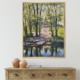 thumbnail image 2 of Designart 'Mysterious Countryside House By The River In The Woods' Lake House Framed Canvas Wall Art Print, 2 of 5