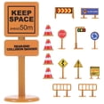 thumbnail image 1 of SHISUYAN 30 Pcs Mini Panneaux de Signalisation Jouets de Clôtures pour Enfants avec Autocollants, 1 of 9