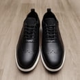 thumbnail image 2 of Zapatos Bruno Marc MaxFlex Wingtip Oxford Casual Negro 12, 2 of 8