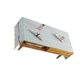 thumbnail image 2 of Cotton Linen Tablecloth Rectangular TV Cabinet Coffee Desktop Fringe Waterproof Table Cloth for Dining Hall Garden 60*160cm Blue gray, 2 of 10