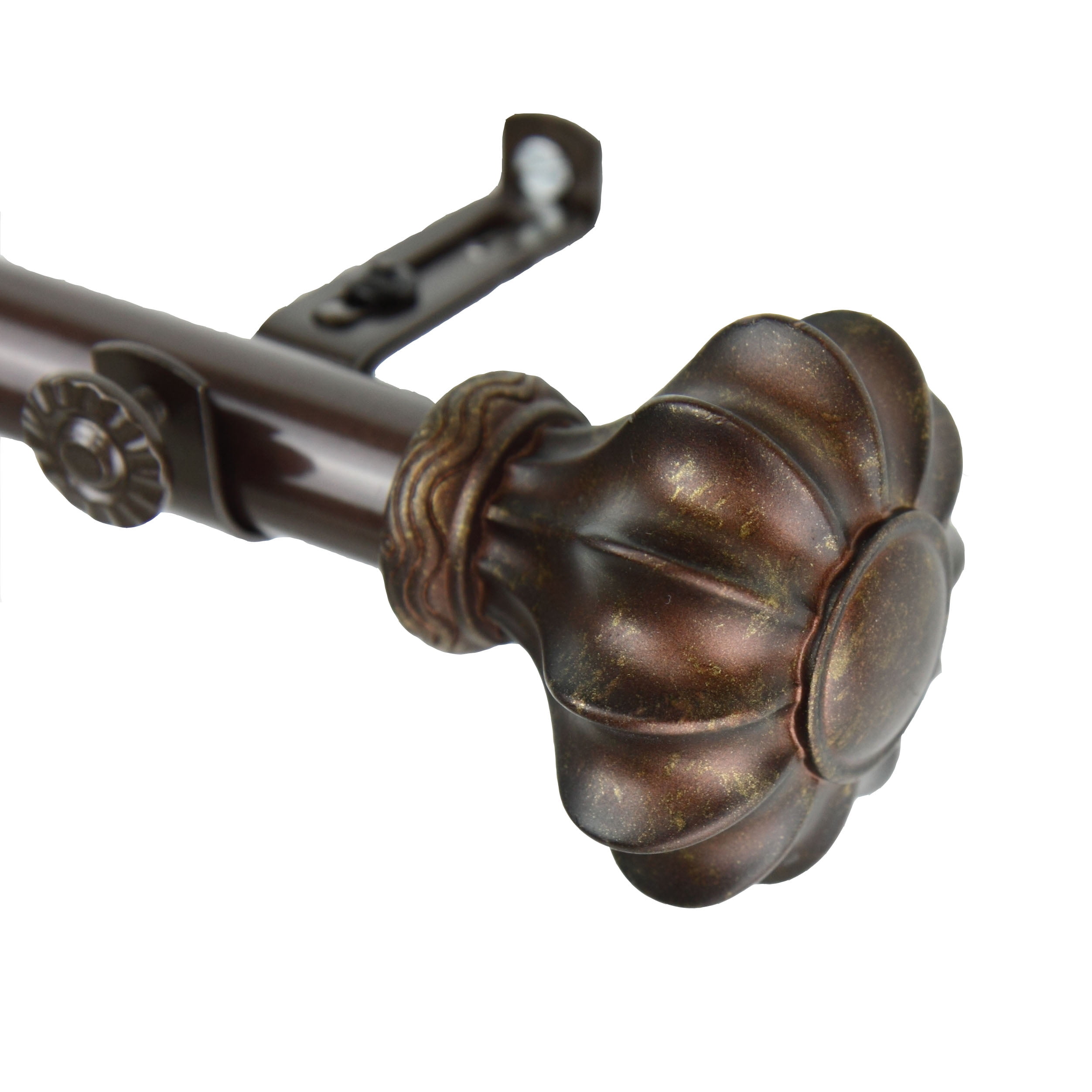 13/16" Dia Adjustable 120-170" Adelina Curtain Rod in Cocoa