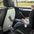 thumbnail image 5 of Green Checkboard Mats Back Seat Protectors, Car Seat Protector Vehicle Organizers Waterproof Cover Back Seat Cover for Kids with 3 Storage Pockets 2 Pack, 5 of 5