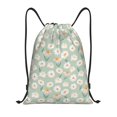 thumbnail image 1 of Xecao Daisies Flowers Pattern Sports Drawstring Backpack - String Swim Gym Bag with Wet Proof Pocket for Women&Men-Small, 1 of 6