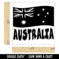 thumbnail image 2 of Australia with Waving Flag Cute Self-Inking Rubber Stamp Ink Stamper - Black Ink - Small 1 Inch, 2 of 7