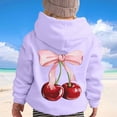 thumbnail image 2 of Byoo Toddler Girls Hoodie Cute Cherry Print Hooded Sweatshirt Soft Pullover Top, 2 of 5