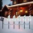 thumbnail image 5 of EWASWON Christmas 5-in-1 Solar Snowman Christmas Stake Lights, Blue Outdoor Holiday Decor for Garden Patio Lawn, Auto On/Off, Waterproof Xmas Decoration, 5 of 6