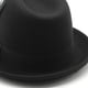 thumbnail image 4 of Guardurnaity Sombrero de fieltro hecho a mano con plumas e insignias para hombres y mujeres, sombrero de lana suave, sombrero de fieltro con penacho Sombreros Rojo, 4 of 6