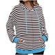 thumbnail image 1 of Chaquetas y abrigos casuales con capucha y manga larga para mujer Chaqueta casual con capucha y cremallera de manga larga con estampado a rayas para mujer Top de poliéster para mujer, 1 of 4