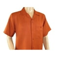 thumbnail image 5 of Men 2pc Walking Leisure Suit Short Sleeves By DREAMS 256-09 Solid Papaya, 5 of 7