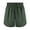 Army Green, variant on Women's Athletic Running Shorts with Zipper Pockets, Lined Sports Shorts