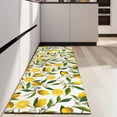 thumbnail image 4 of Yellow Lemon Fruit Flowers White Pattern Kitchen Rug Mat,Kitchen Runner Rugs Non Skid Washable,Decorative Kitchen Floor Mats for Kitchen,Sink,Laundry,17"X47", 4 of 5