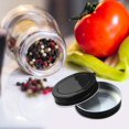 thumbnail image 2 of xianyou-24 Pack Metal Jar Lids for Mason Jar Regular Mouth, Black Jar Lids for Mason Jar 2. 75 Inch Leak Reusable Canning Lids for Standard Mouth Mason Jars (Black, 70MM), 2 of 4