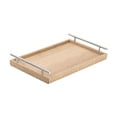 thumbnail image 2 of Mesa de café para servir bandeja bandeja de comida rectángulo multipropósito decorativo 15.8x9.8x2.3 pulgadas con manijas de metal para sala de estar, 2 of 8
