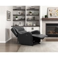 thumbnail image 3 of Lexicon Durant Faux Leather Glider Manual Recliner in Black, 3 of 9