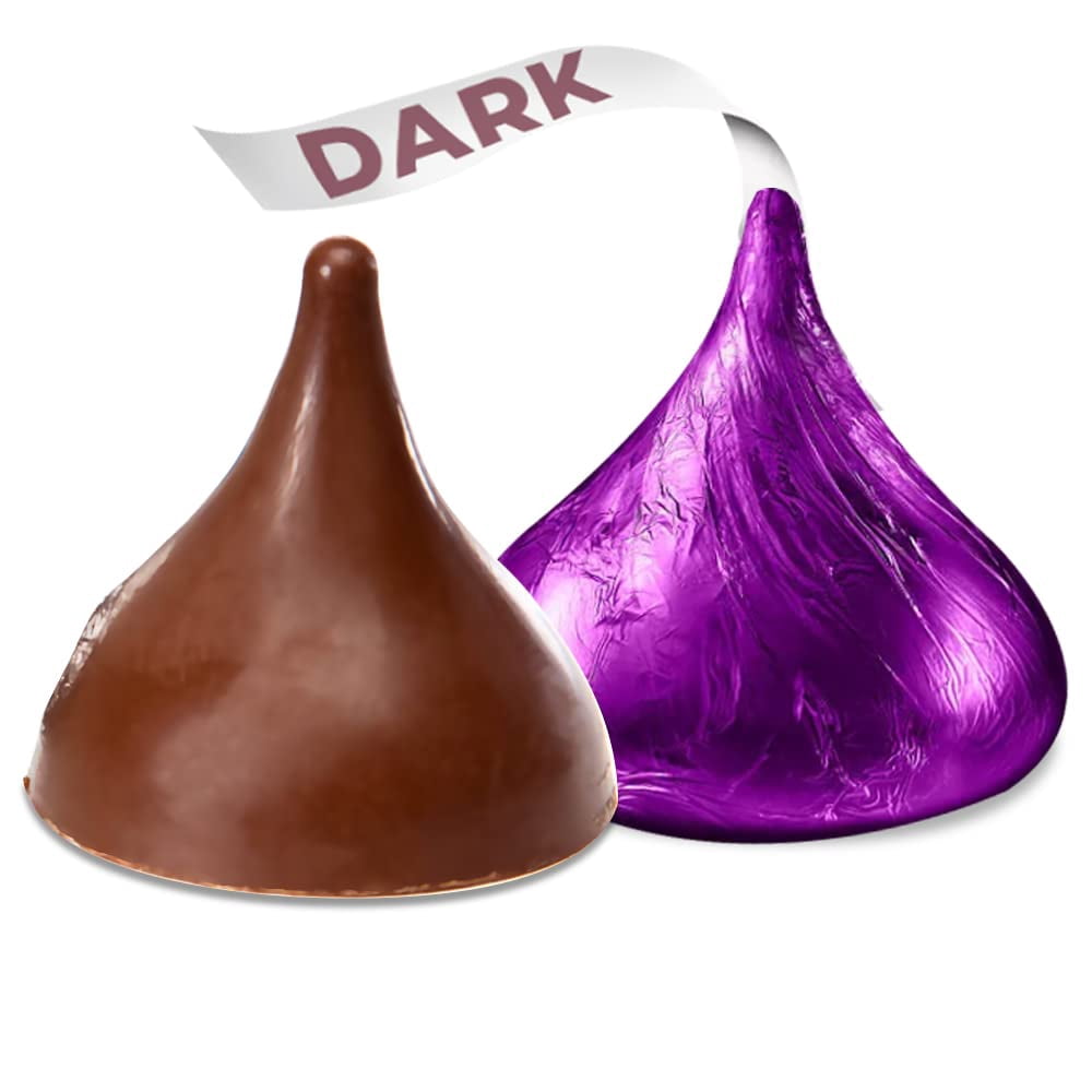 SPECIAL DARK KISSES BULK Chocolate Kisses Candy - 4 Lbs Special Dark Kisses Bulk - Individually Wrapped Bulk 4 Pounds Kisses (Approximately 400)