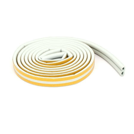 9mmx7.5mmx8.2Ft EPDM Foam Rubber D Type Weatherstrip Seal Strip Gray 2pcs
