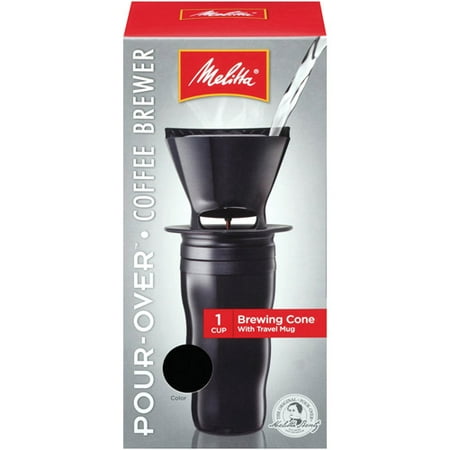 Melitta Pour Over Travel Mug Coffee Maker - Black (Best Pour Over Coffee)