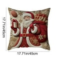 thumbnail image 3 of Vintage Christmas Throw Pillow Cover, Soft Comfy Xmas Santa Claus Trees Pillow Case, for Couch Sofa Living Room Bed, 3 of 6