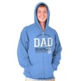 thumbnail image 3 of Fathers Day World's Greatest Dad No 1 Zip Hoodie Sweatshirt Men Brisco Brands S, 3 of 7