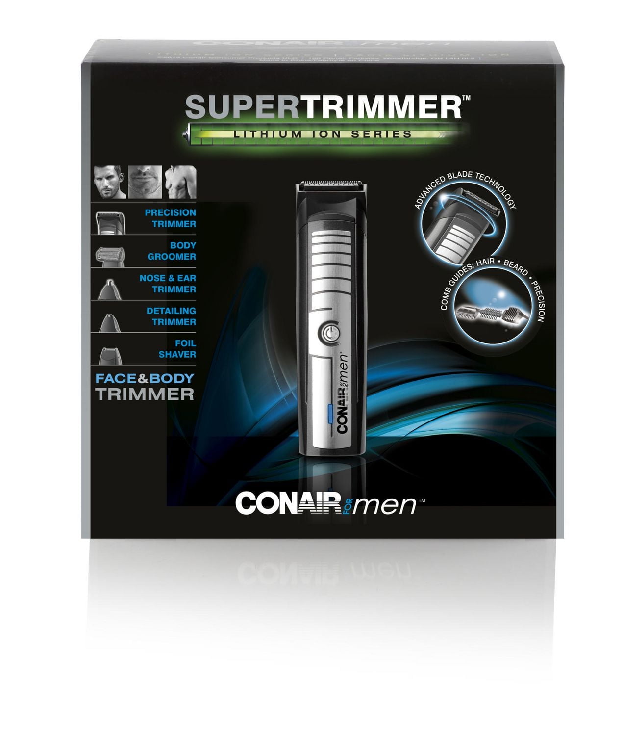 TROUSSE DE FINITION AVEC TONDEUSE MULTITÊTES LITHIUM-ION AVEC OU SANS FIL POUR LE VISAGE ET LE CORPS DE CONAIR FOR MEN
