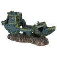 thumbnail image 2 of Penn-Plax Deco-Replicas Sunken Blue Treasure Ship - Aquarium Decoration - Medium, 2 of 9