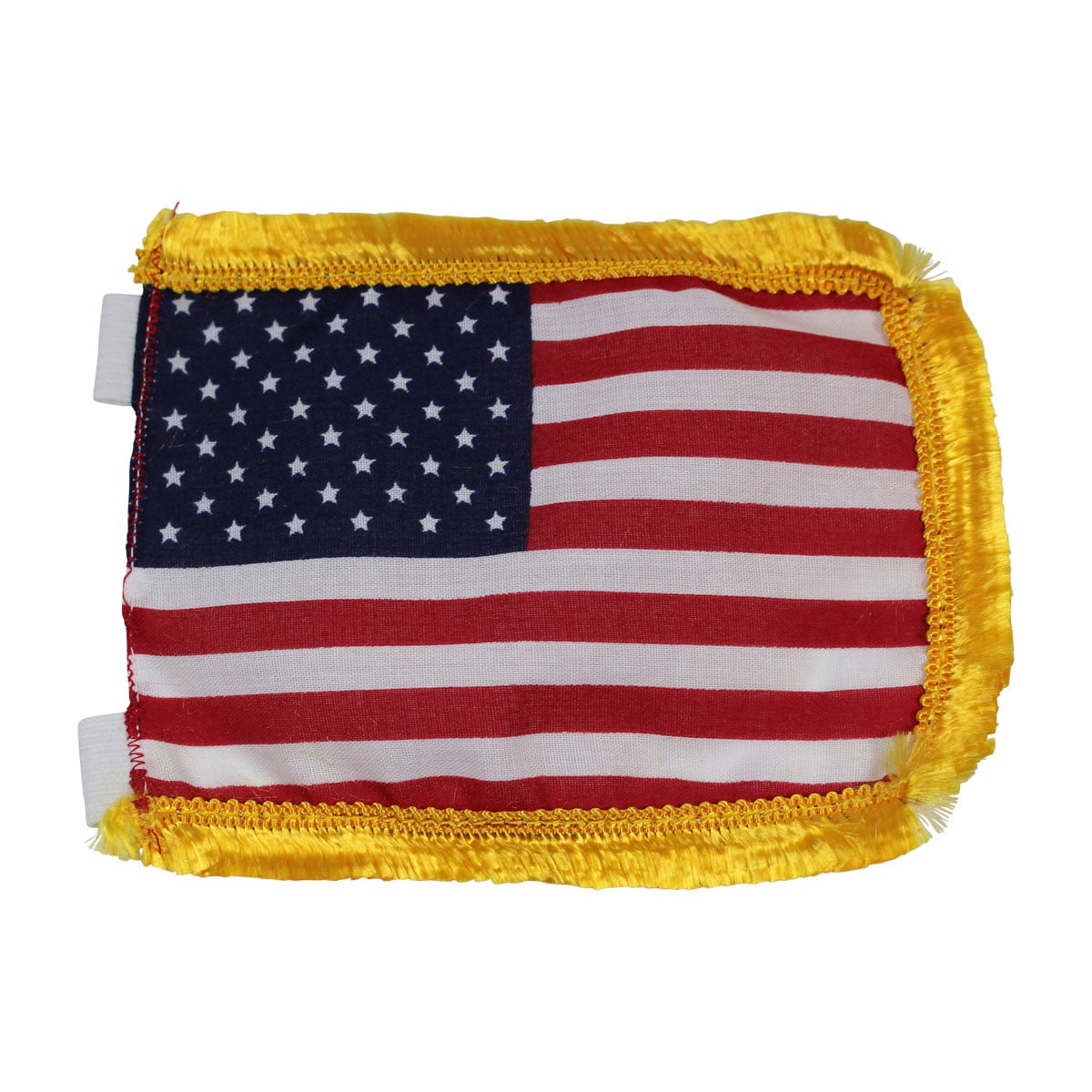 US USA American America w/ Gold Fringe Flag 4"x6" Desk Set Gold Base 