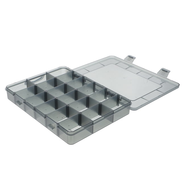 Phenofice Screws Box Organizer Tool Box 18 Compartment Storage Plastic Hardware Organizer For Tools Nuts Bolts Fasteners