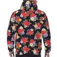 thumbnail image 3 of Bingfone Red Rose Flower Men's Drawstring Hoodie Long Sleeve Pocket Sweatshirts-4X-Large, 3 of 6