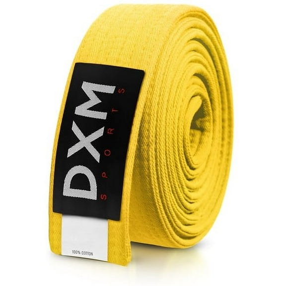 DXM SPORTS Brazilian BJJ Jiu Jitsu Karate Belt - Yellow, 260cm