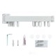 thumbnail image 1 of Tendedero de pared retráctil con anillo giratorio que ahorra espacio, percha simple para balcón, lavadero, blanco, doble pliegue, 1 of 14