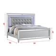 thumbnail image 2 of Sterling Full 6 PC LED Bedroom set made with wood in Silver Color, 2 of 14