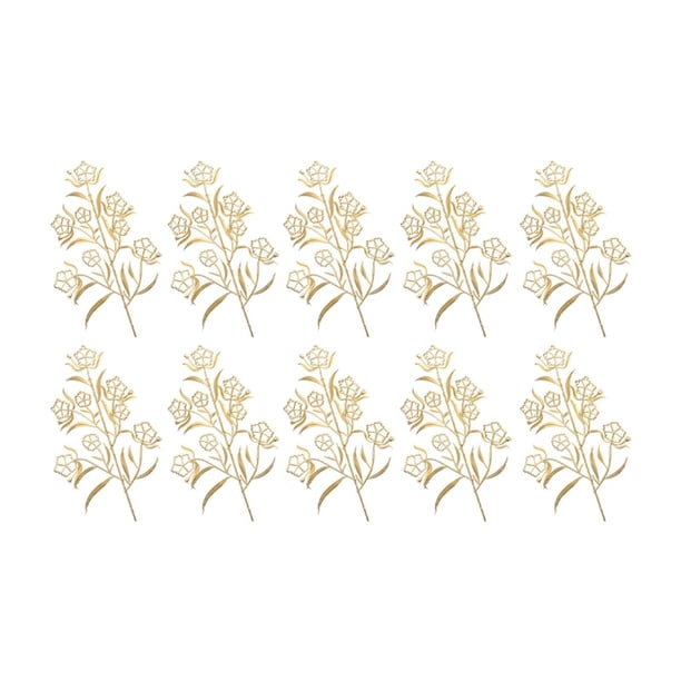 10 piezas de plantas artificiales decorativas, plantas de simulación, accesorios para fotos, portátiles, bricolaje Flor Hueca 39cm