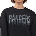 thumbnail image 3 of Women's G-III 4Her by Carl Banks Black New York Rangers Metallic Drop Printed Fleece Sweatshirt, 3 of 3