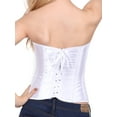 thumbnail image 6 of YouLoveIt Corsets for Women Waist Trainer Underbust Cincher Corset Busiter 12 Plastic Boned Corset Back Satin Lace up Corset with G-String Size S-6XL, 6 of 6