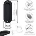 thumbnail image 5 of POINTERTECK 2 Pcs Door Pull Handles Carbon Steel Sliding Barn Door Pull Flush Handle Gate Hardware Set for Sliding Door Gate Cabinet Closet Drawer Screws Included, 5 of 5
